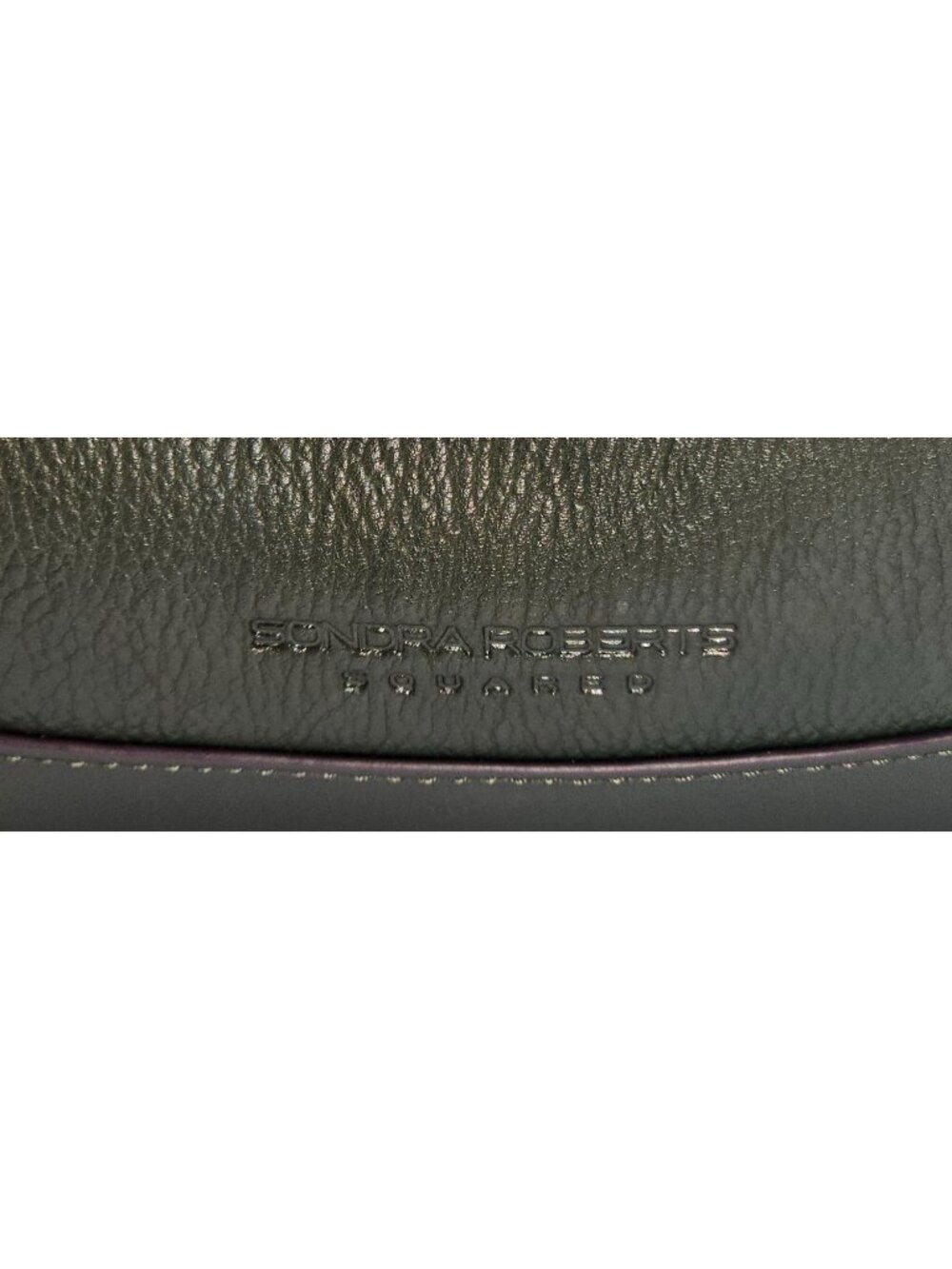 NWOT Sondra Roberts Women's Dark Green Pebbled Faux Leather Tote Bag Size L 2631 - Picture 9 of 11